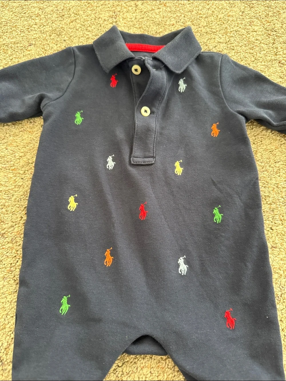 Ralph Lauren Baby Boys Embroidered Coverall Newborn